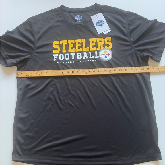 NWT Men's 2XL Pittsburgh Steelers Polyester NFL Scouting Combine Authentic Tee - Picture 3 of 6